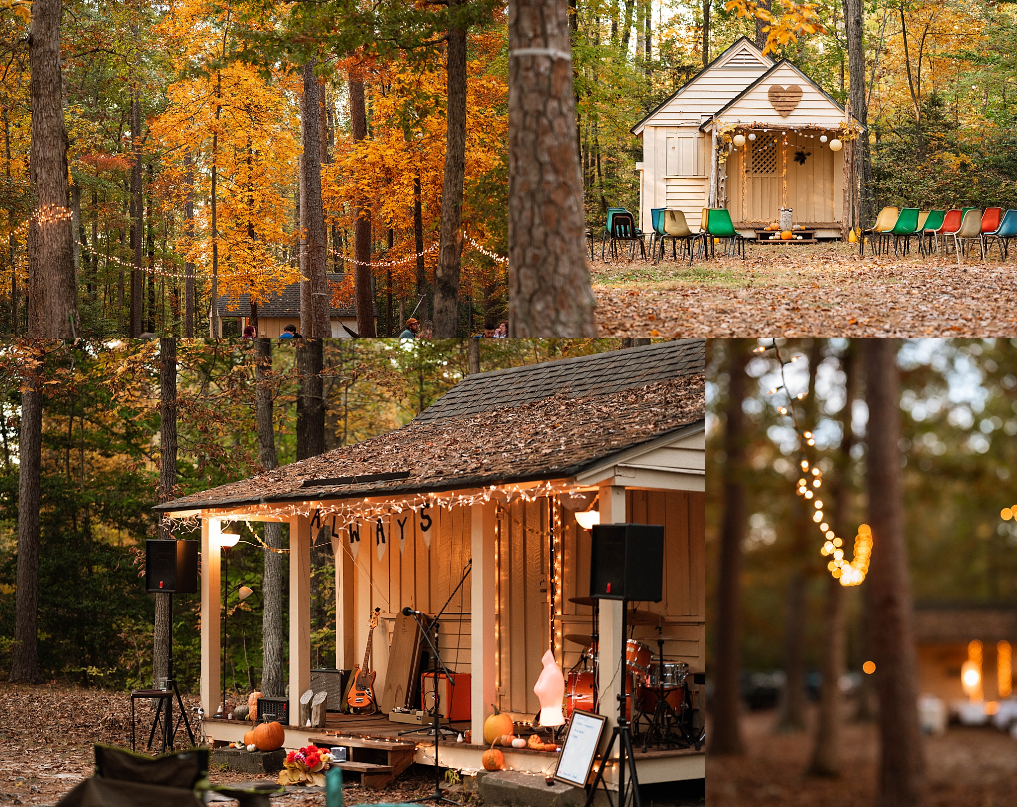 twinkle lights at fall vibes captured by Virginia photographer